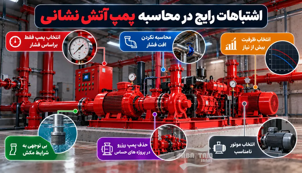 محاسبه و طراحی بوستر پمپ آتش نشانی